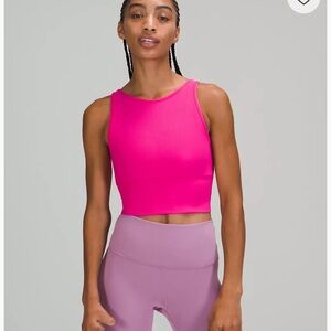NEW lululemon Power Pivot Ribbed Tank Top Sonic Pink